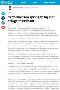 Tropenartsen springen bij in Brabant, Medisch Contact